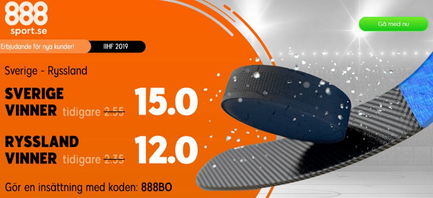 Stormatch i Hockey-VM med boostade odds!