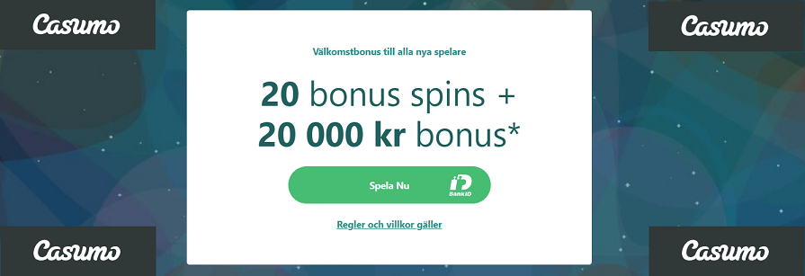 Galen välkomstbonus på 20 000 kr från Casumo!