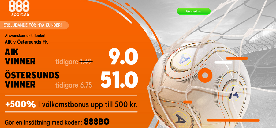Boostade odds från Allsvensk premiär och toppmatch i PL!