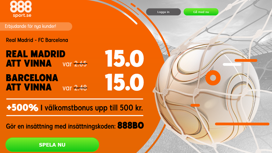Boostade odds på El Clásico!