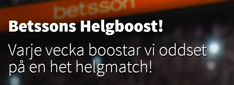 Betssons lanserar helgboost!