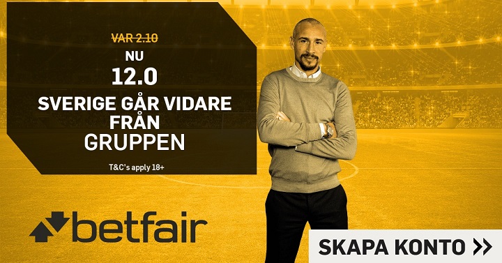 12 gånger pengarna på att Sverige går vidare!