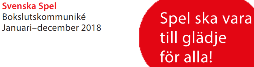 Svenska Spels bokslutskommuniké 2018!