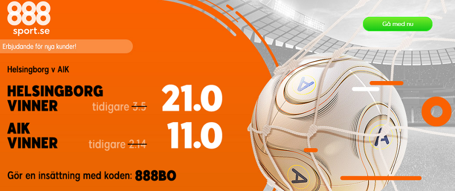 Boostade odds på Helsingborg - AIK!