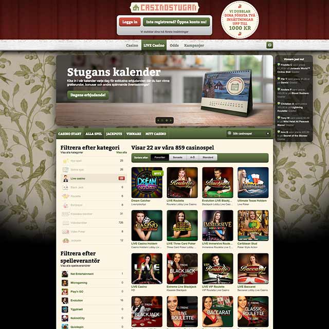 Casinostugan Live Casino