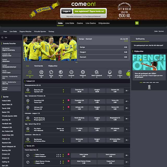 ComeOn Odds